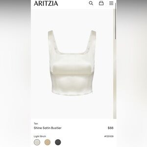 Aritzia Shine Satin Bustier
